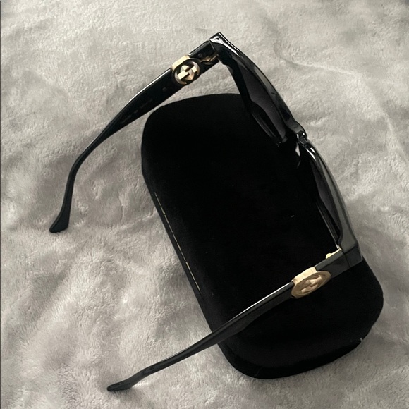 Gucci Black and Gold Sunglasses main image 8